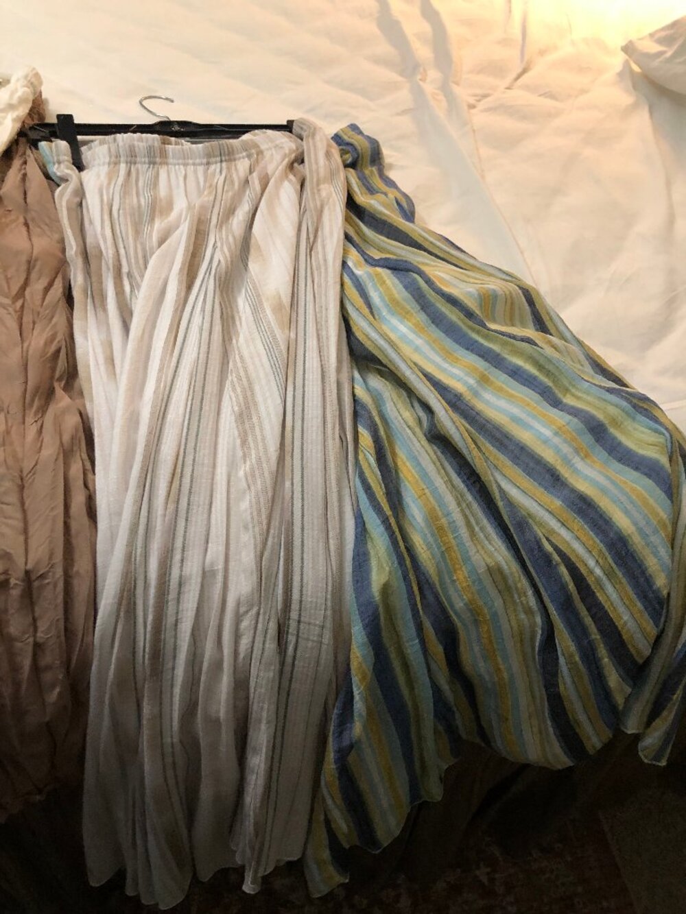 Four Maxi "Broomstick" skirts size XL